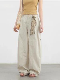 CHIC VEN Women Pants Casual Solid Loose Overalls High Waist Wide Leg Trousers Thin Female Sport Pant Spring Autumn New 2026