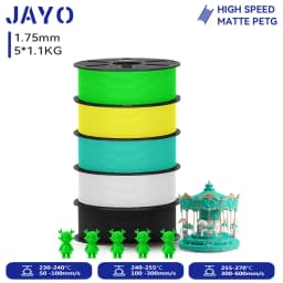 JAYO 5.5KG 3D PETG / High Speed Matte PETG / PLA Classic Printer Filament 1.75mm 3D Printer Filament Neatly Wound PETG for 3D