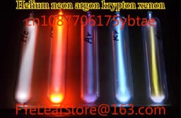 99.999% pure rare luminescent gas element seriesMulti piece sealed glass tube containing