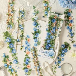 10 Pcs Vintage Rose Plant PET Sticker Pack for Junk Journal Scrapbooking Aesthetic Diary Deco School Account Stationery Stickers