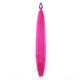Synthetic Colorful Ponytail Extension 1Pcs Long Straight DIY Braided Pony Tail Hairpiece with Rubber Band Women Hair Accessories