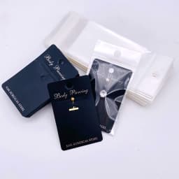 100Pcs/ Lot Belly Button Rings Display Card Kraft Paper Tag Navel Ring Paper Hang Price Tags For DIY Jewelry Display Card