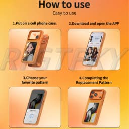 HD NFC E-ink Screen Four Colors Image Transmission For Iphone 17 Pro Max 17Pro 17 DIY Cases Battery Free