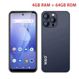 W&O X200 4G Global Version Smartphones Android 10 6.53'' 4GB RAM+64GB ROM Dual SIM 4800mAh 13MP Camera 128GB TF Mobile Phone