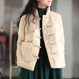 Chinese retro women down cotton jacket Vintage Single-breasted Quilted Coat stand collar Lightweight Parka Windproof outwear