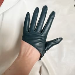 Sunscreen Gloves Women's Single Genuine Leather Half-palm Gloves Real Sheepskin Stage Show Driving gloves No Lining