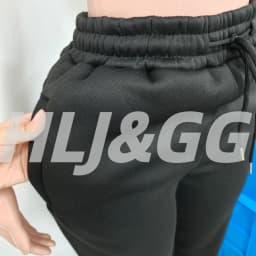 HLJ&GG Spring New Drawstring Jogger Pants Women High Waisted Stacked Trousers Casual Female Solid Color Matching Sporty Bottoms