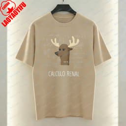 Witty Nerdy Math Cotton T-Shirt Clever Spanish Joke Deer Print Casual Tops Funny Vintage Tee Classic Fashion Men's Clothing