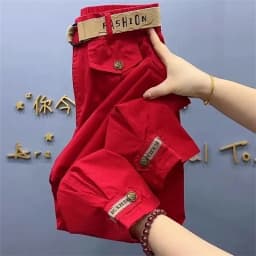 High-quality High Waist Solid Color Cotton Pants Women Fashion 2026 Autumn Loose Casual All-Match Harem Pants Trousers Ladies