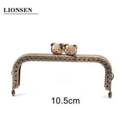 10pcs 8.5CM 10.5CM 12.5CM Cat Metal Purse Frame Handle for Clutch Bag Handbag Accessories Making Kiss Clasp Lock Bronze Bags