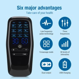 Digital TENS Machine EMS Massager with 9 Modes 30 Gears Electric Pulse Muscle Stimulator for Back And Neck Electrode Massage Pad