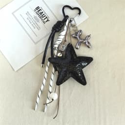 2026 New PU Leather Starfish Bag Charm Cute Decorative Keychain Decoration Fashion Braided Rope Bag Accessorie