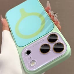 Candy Color Contrast for Magsafe Case for iPhone 18 17 Pro Max 16 15 14 Magnetic Camera Film Protector Large Window Cover