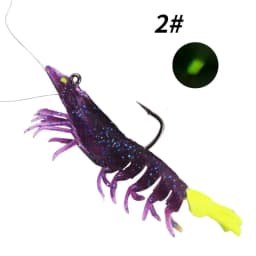 1PCS/5PCS/6PCS 12g 9cm 6 Colors Artificial PVC Shrimp Soft Fishing Lure Luminous Bait For Fishing Activity Lure with Hook
