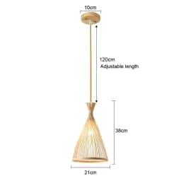 Newest Bamboo Pendant Lamp Ceiling Lights Rattan Wicker Lustre Hand Knit Braiding Suspended Home Dining Braided Indoor Decor Hot