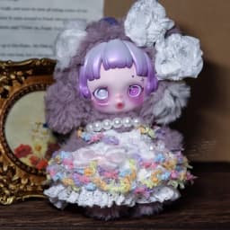 Doll Clothes For Skullpanda V3 You Found Me Series Ratty Bear Purple Dress Replacement10cm Mini Doll Outfit Accessories Gifts