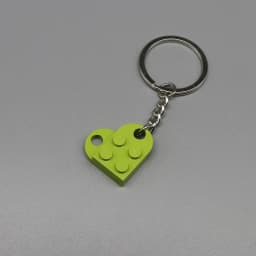 3176 DIY Heart Key Ring Necklace Toys for Children Coupling Plate 2x3 with Rounded End and Pin Hole MOC Building Block Brick