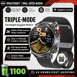 2026 T-Rex3 Ultra 1100mAh Battery Smart Watch GPS Track Compass IP69K Waterproof Sports Tracker Outdoors Military Smartwatches