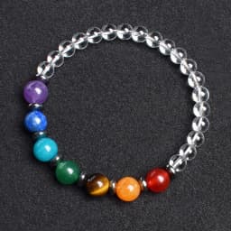 7 Chakra Bracelet Natural Gem Stone Beads Bangle Women Crystal Healing Anxiety Jewellery Mandala Yoga Meditation Bracelets Gift