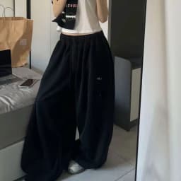 Deeptown Vintage Oversized Basic Women Sweatpants Wide Leg Korean Fashion Baggy Harajuku Pants Jogging Hip Hop Trousers Autumn