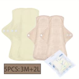 5pcs Reusable Cotton Mesh Sanitary Pads Washable Breathable Comfortable Underwear Panty Liners Sanitary Towels for Summer