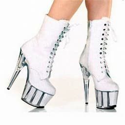 Brand Sexy Sequins Pumps 17CM Thin High Heels Ankle Boots Round Toe Pole Dance Nightclub Model Catwalk Platform Women's Shoes