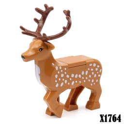 MOC City Animal Building Block Figures Goat Sheep Dog Lion Panda Cheetah Parrot DIY Farm Street View Accessories Bricks Toy Gift
