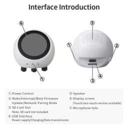 DeepSeek XiaoZhi AI Voice Chat Robot ESP32-S3 1.28 Inch LCD Development Board Touch Battery Optional SD Play Weather Clock