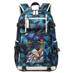 Anime Luffy Print Casual School Backpack Large Capacity Student Bookbag for Boys and Girls Travel Sport