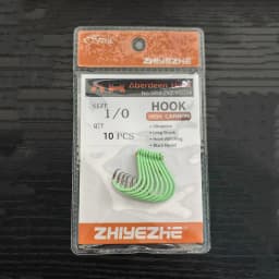 ZYZHE  Luminous Circle Fishing Hook 10 Sizes 4-10piece Hawksbill Hook Saltwater Freshwater Hooks for Tuna, Catfish, Bass Fishing
