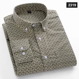 Casual Long-sleeve Shirts for Men Slim Fit Plain Shirt 100%cotton Plaid Striped Tops Soft Designer Fashion Korean Trends Clothes