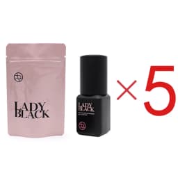 5 Bottles Original Lady Black Glue for Eyelash Extensions with Original Bag Low Irritation 5ml Korea False Lash Glue Makeup Tool