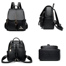 College Women Backpack Designer Soft Leather Vintage Packbag Female Travel Back Pack School Bags for Teenage Girls Shoulder Bag