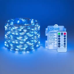 LED Fairy Lights Battery Operated Twinkle String Lights, Copper Wire Dimmable Firefly Lights with Remote Control Timer 8 Modes