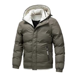Winter Hooded Puffer Jacket Men's Loose Thick Warm Casual Outerwear