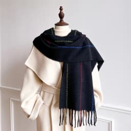 New Embossed Cashmere Women's Winter Scarf Warm Chunky Shawl Luxury Designer Tassels Pashmina Bufanda Lady Wrap Man Scarves