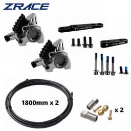 ZRACE XG Flat Mount Caliper, Road Hydraulic Brake, ICE-TECH Pads, BMX Raceing, Full CNC Lightweight