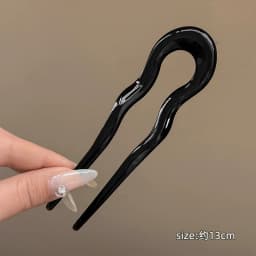 U-Shaped Hair Fork Fashion Tortoiseshell Acetate Bow Hairpin Geometric Design Headwear Hair Sticks Women Girls Hair Accessories