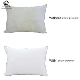 Waterproof Pillow Protector with Zipper Bed Bug Proof Pillowcase Protects Against Dust Mite &Stains Allergens Pillow Cover 1pc