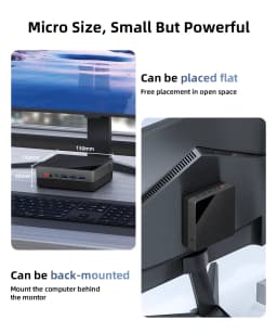Texhoo MINI PC AMD Ryzen5 7530U 16G DDR4 2666MHz 512G M.2 SSD WIFI6 BT5.2 Dual LAN HDMI*2 4k@60HZ Display Desktop Mini Computers