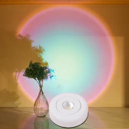 RnnTuu Night Light Battery Powered Touch LED Cabinet Lights Stick On Wall Sunset Lamp for Kitchen Bedroom Closet Cupboard Light