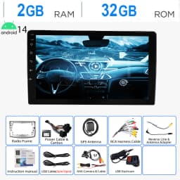 ESSGOO 10"Android 15 4+64G For VW Passat B6 B7 CC Magotan 2010-15 Car Stereo Wireless Carplay GPS Navi Bluetooth RDS WIFI Radio