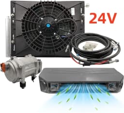 Treeligo 12V Car Air Conditioner Units Auto Cooling Parking Air Conditioning Fan Kit For Seden SUV Truck Camper Van Bus Boat