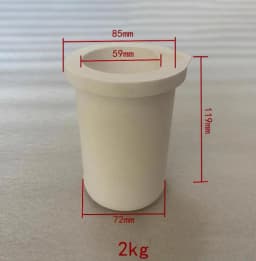 High Temperature Quartz Silica Crucible for Metal Gold Silver Melting Jewery Casting Tools Capacity 1kg 2kg 3kg 4kg