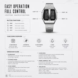 Futuristic Space Capsule Design BGL Ideas Retro Electronic Gift Watches Stopwatch Backlight Day Month Digital Wristwatch BenlyDe