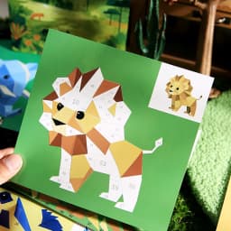 Mr Paper 14sheets/bag Sticker Book Students' Handmade 3D Geometric Collage DIY Stickers Early Educational Stickers For Journal