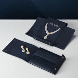 Oirlv Luxury Necklace Storage Case - Premium Faux Leather Exterior Soft Suede Interior, Jewelry Organizer for High-End Necklaces