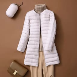 Lightweight Puffer Jaet Women's Mid-Length Autumn Winter New round Ne Long Korean Sle Coat No Collar Inner Trendy