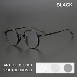 Vintage Pure Titanium Reading Glasses Men Ultra Light Anti Blue Light Prescription Glasses Frames Women Myopia Hyperopia Eyewear
