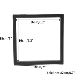 3D Floating Picture Frame Shadow Box Jewelry Display Stand Ring Pendant Holder Protect Jewellery Stone Presentation Case